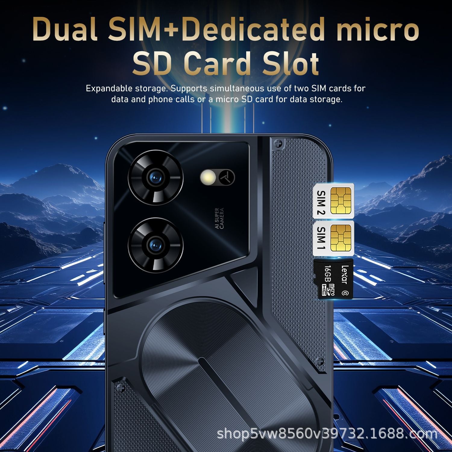 New Pova 5 pro Large Screen Android All-in-One Mobile Phone（16+1T)Smart Android Phone