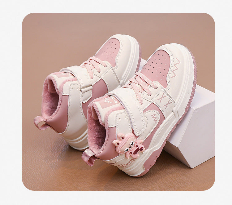 Fashion Doll Labubu Girls' Shoes Princess Shoes2025New Autumn Children's Soft Sole Casual Sports Shoes