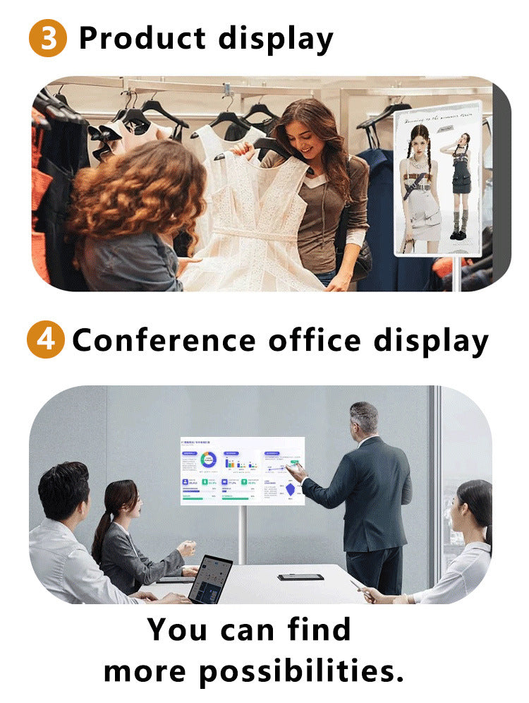 VSTI Brand22Inch Touch TV Movable Rechargeable Built-in Battery Smart Interactive Portable TV