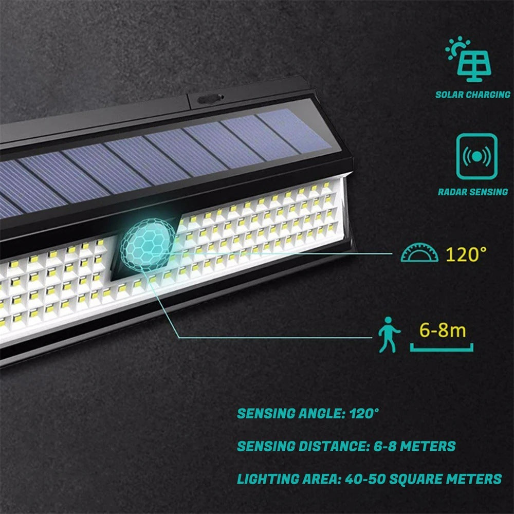 Solar Lamp118LED Outdoor Wall Light Human Body Sensing Garden Street Light Garage Light Emergency Light Courtyard