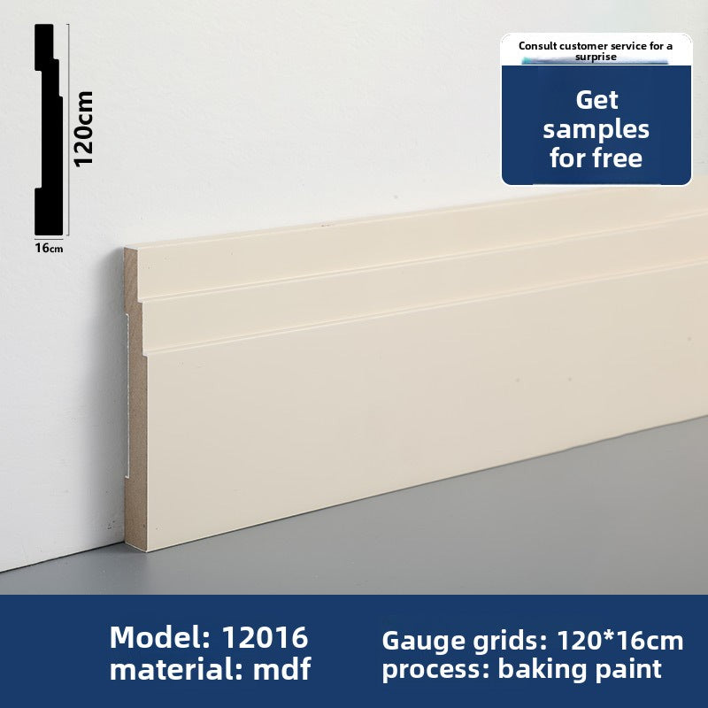 Style MDF Baseboard made of pine wood, painted solid wood baseboard, self-adhesive density board baseboard