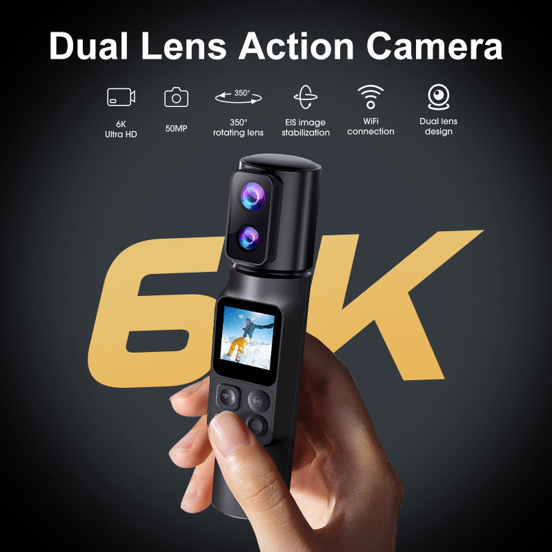 6k Handheld Action Camera EIS Anti-Shake HD wifi Outdoor wireless shooting cycling and skiing camera