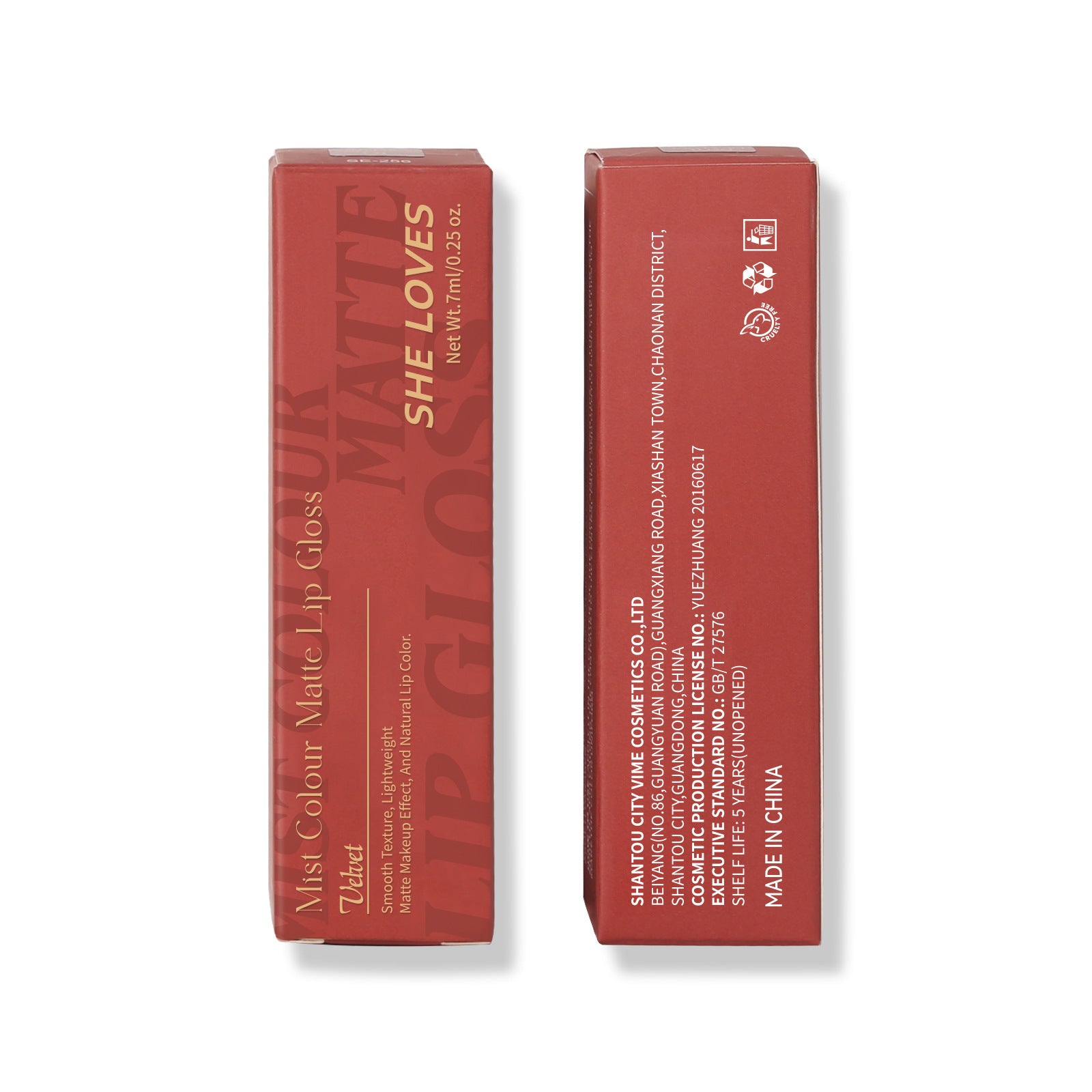 SHELOVES Light Mist Matte Lip Gloss10Color Non-Stick Cup Matte Lip Mud Liquid Lipstick