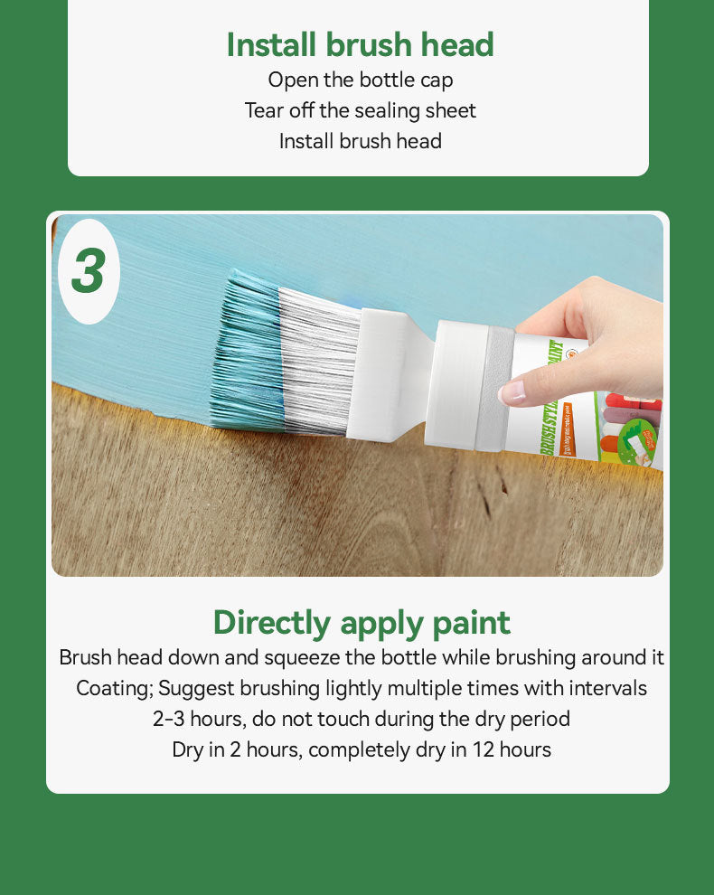 Wooden Brush Paint Solid Wood Cabinet Table Chair Water-Based Coating Door Window Furniture Renovation Color Change Latex Paint Oil Paint