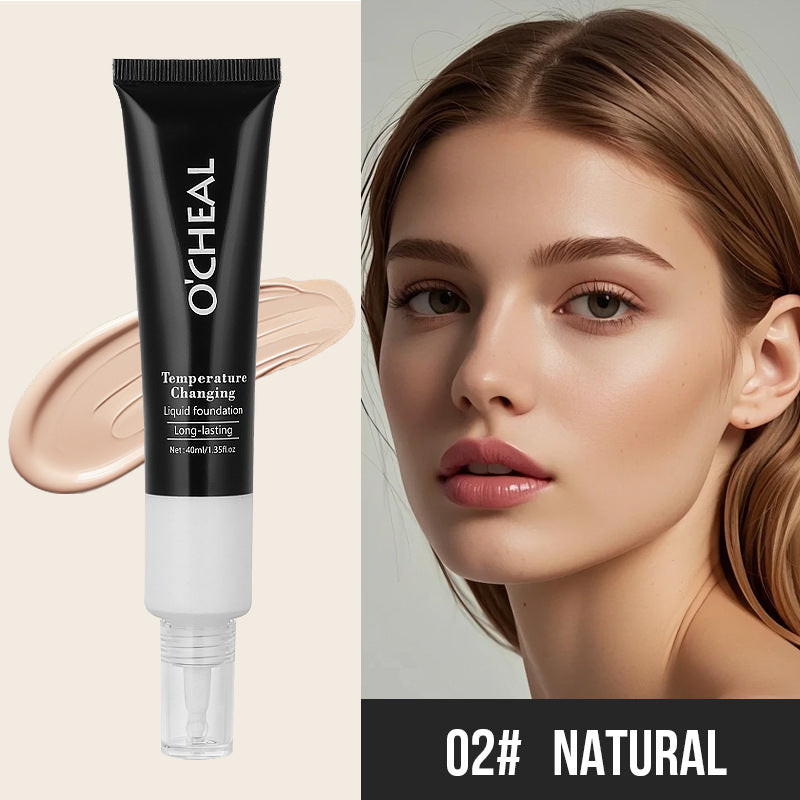 Color-Changing Foundation40ml Wheat Color Acne Scar Dark Circles Concealer Coverage Bare Skin Foundation Cream Version