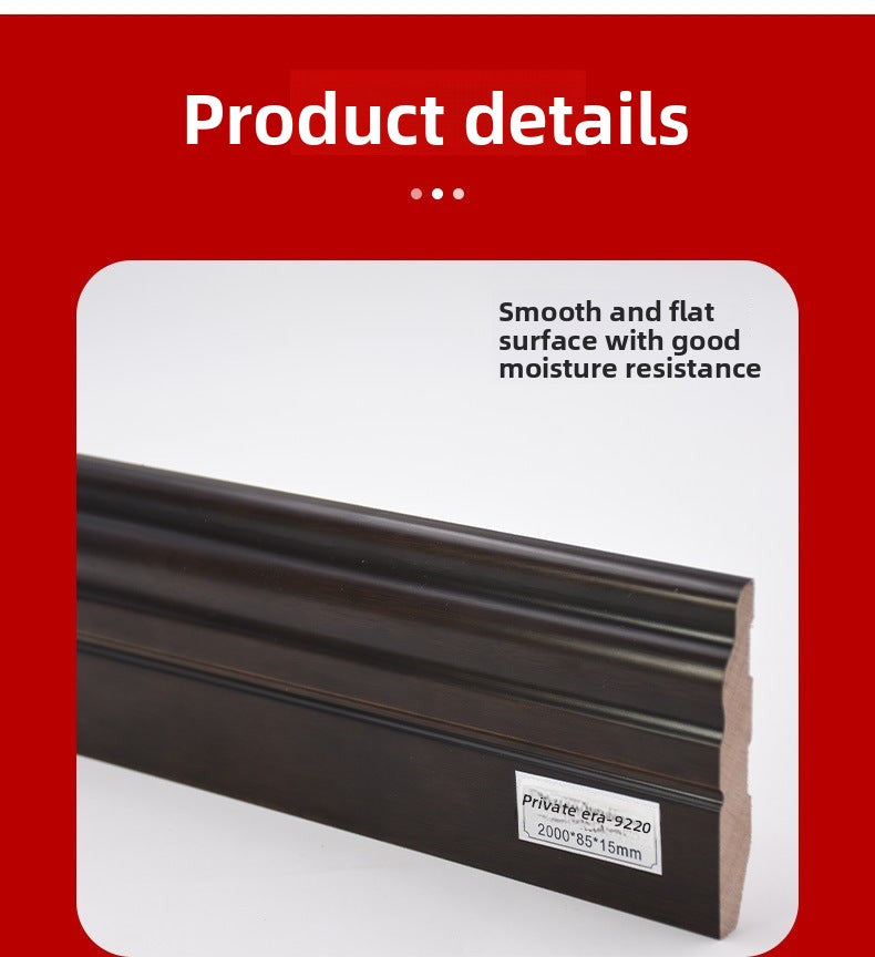 8Premium Solid Wood Skirting Board, Ultra-thin Corner Trim for the Whole House, Light Luxury Flat Baseboard