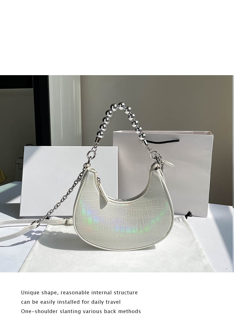 Spring ins Niche New Style Underarm Bag Versatile New Single Shoulder Crossbody Bag for Women Light Luxury Stone Pattern Women's Bag