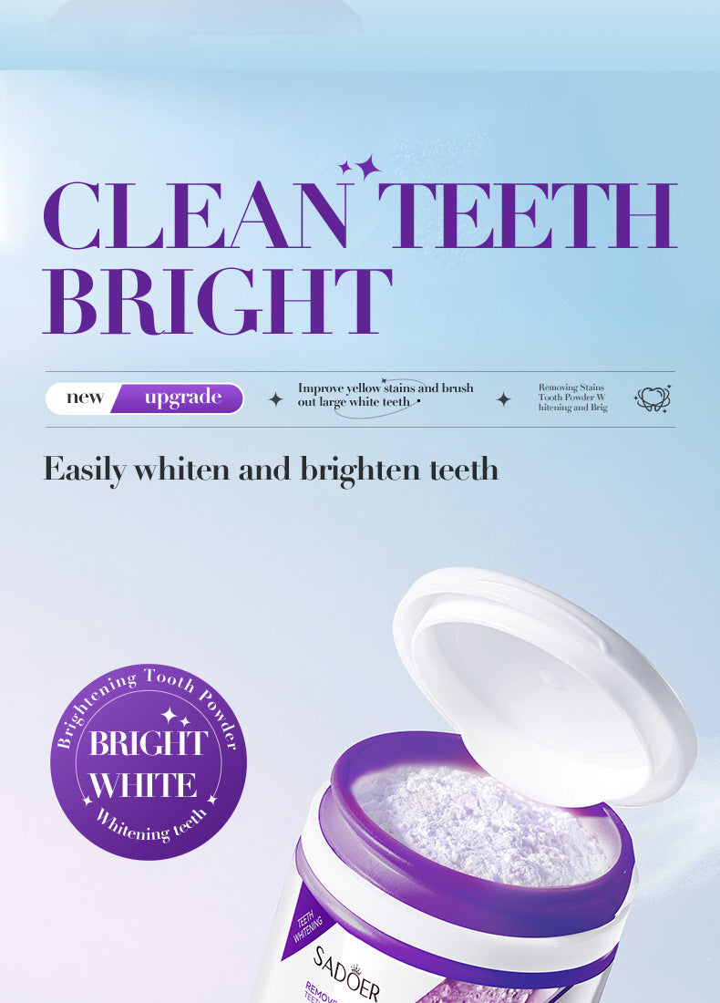 V34Toothpowder50g SADOER Whitening Deep Cleaning Whitening Teeth Cleaning Powder  Foreign Trade Wholesale
