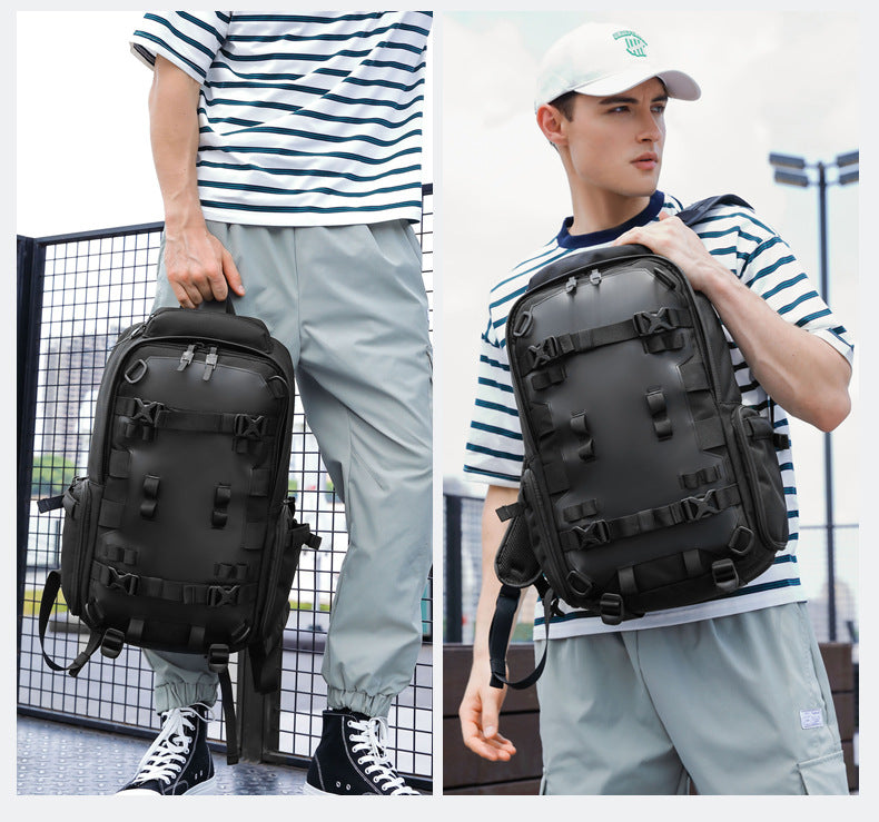 OZUKO Sports Backpack Men's Backpack Waterproof Multifunctional College Student Bag Commuting Cycling Outdoor Bag