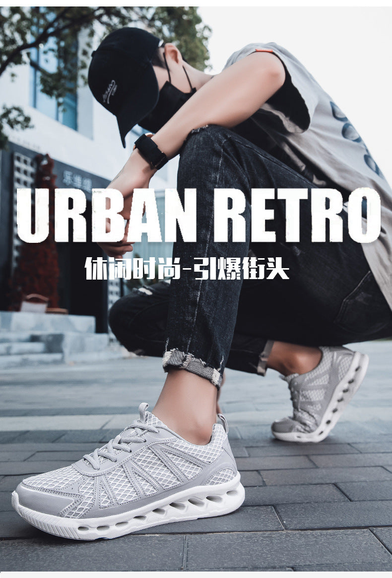 New Men's Running Shoes Large Size Mesh Breathable Casual EVA Lightweight cushioning rebound city commuter shoes