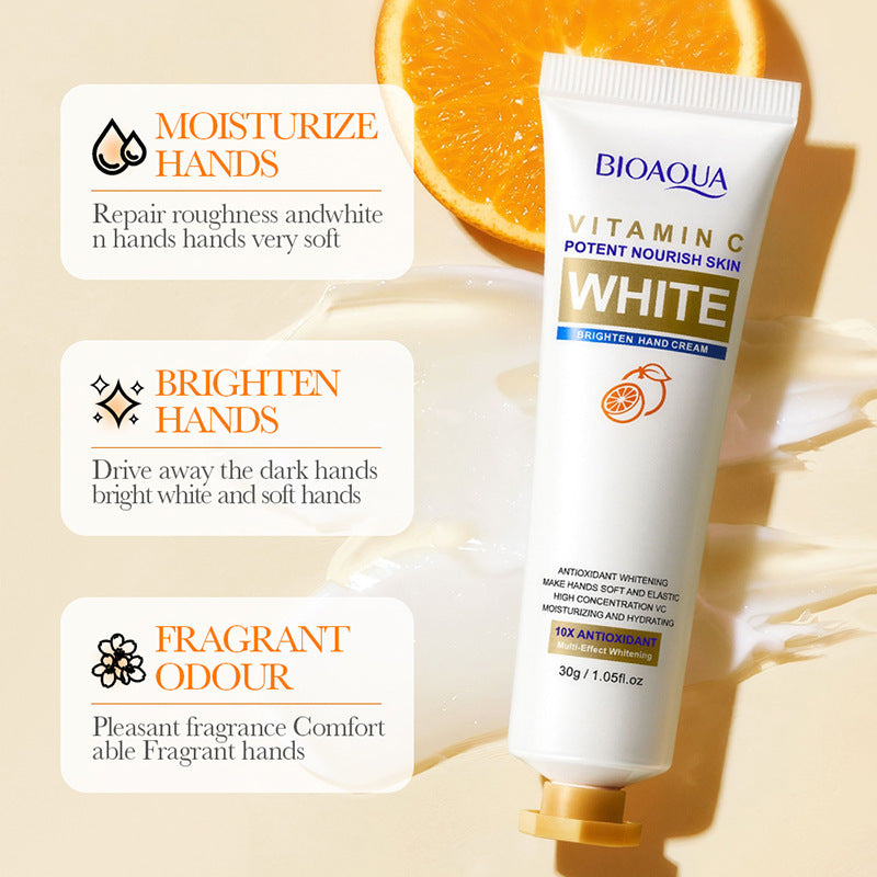 BIOAOUA Vitamin C Whitening and Brightening Hand Cream Anti-Cracking Moisturizing Whitening Hand Cream Wholesale