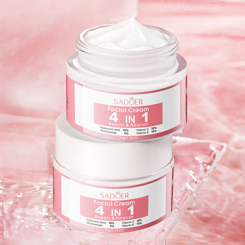 Four-in-One Skincare Series SADOER Moisturizing, nourishing, and rejuvenating face cream essence liquid  wholesale