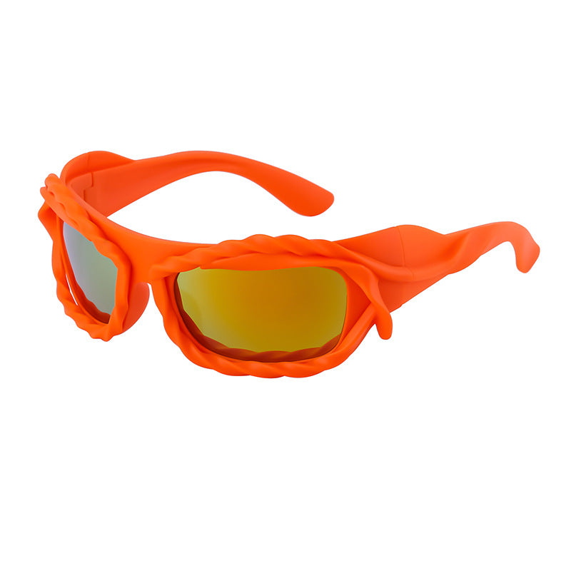 New Y2K Irregular Sunglasses for Women, Cycling Lace Sunglasses, Women's European and American Style Performance Glasses sunglasses