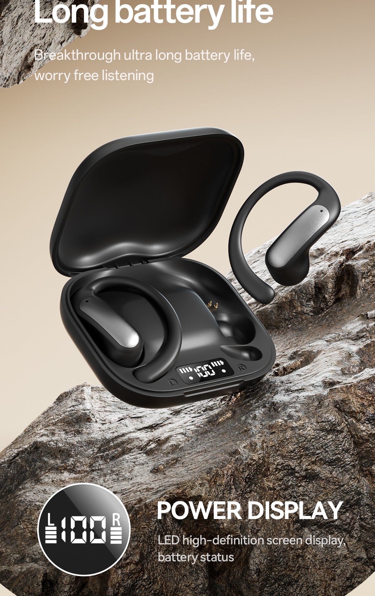 2025New M140Long Battery Life Ear-Hook Headphones Private Model High Appearance Long Battery Life Wireless Bluetooth Headphones