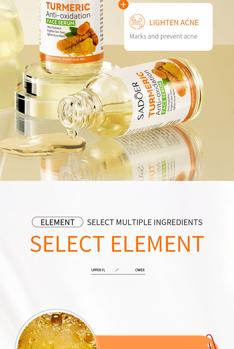 Turmeric Essence SADOER Antioxidant Moisturizing Essence30ml  Foreign Trade Manufacturer Wholesale