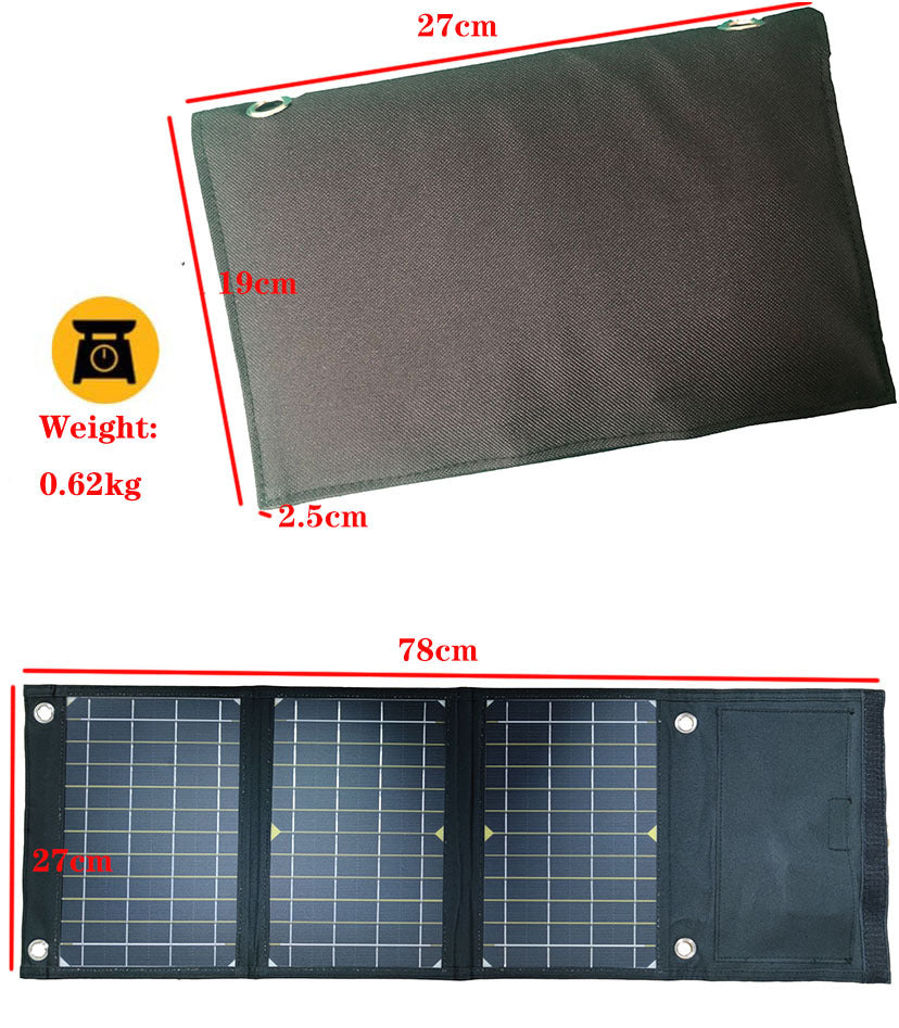 New21W Monocrystalline Solar Foldable Bag Outdoor Power Supply Solar Charging Board Handheld Portable Outdoor Emergency