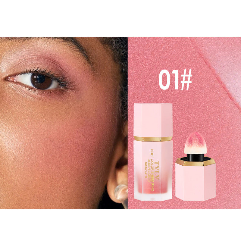 New Product TVLV Liquid Blush Velvet Moisturizing Six-color Lip Glaze Multi-functional Rouge Blush Facial Makeup