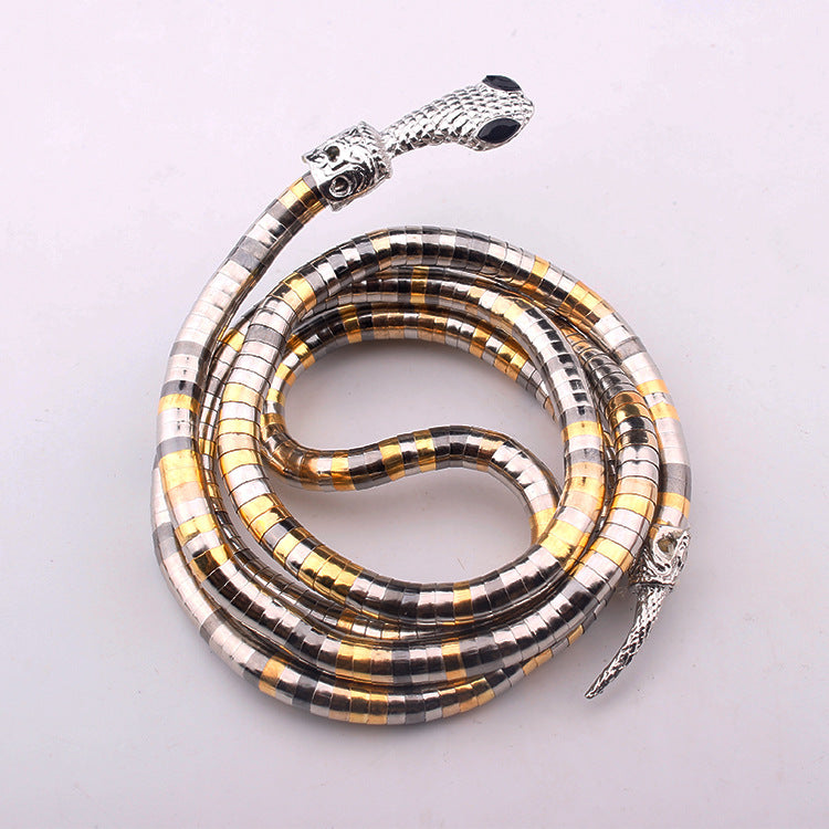 New Women's Snake Bone Chain Casual Style Choker Snake Year Necklace Minimalist Style High-end Snake Shape Necklace