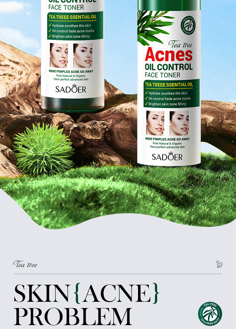 Tea Tree Skincare Set SADOER Cleansing, moisturizing, hydrating five-piece set for  foreign trade wholesale