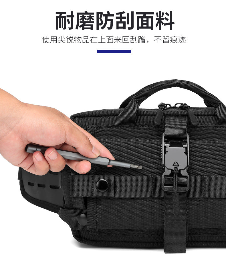 Men's Trendy Tactical Waist Bag Waterproof Small Crossbody Bag Outdoor Sports Cycling Running Lightweight Portable Bag male bag