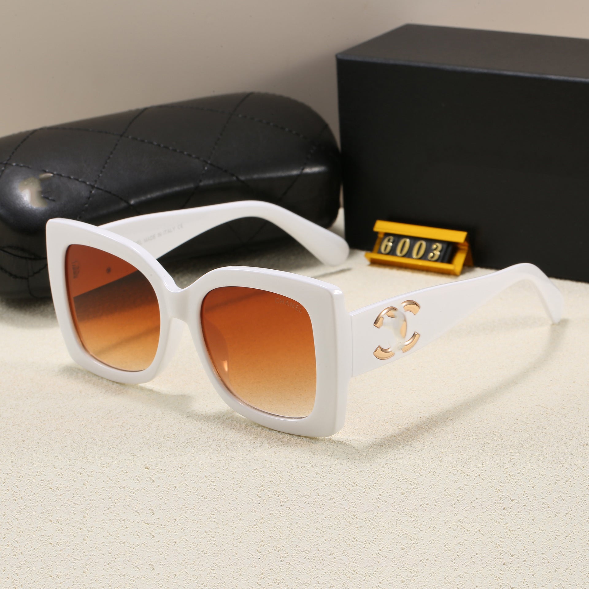 Xiaoxiangjia Large Frame Fashion European and American Trend Sunglasses Unisex Rectangular Retro Style sunglasses