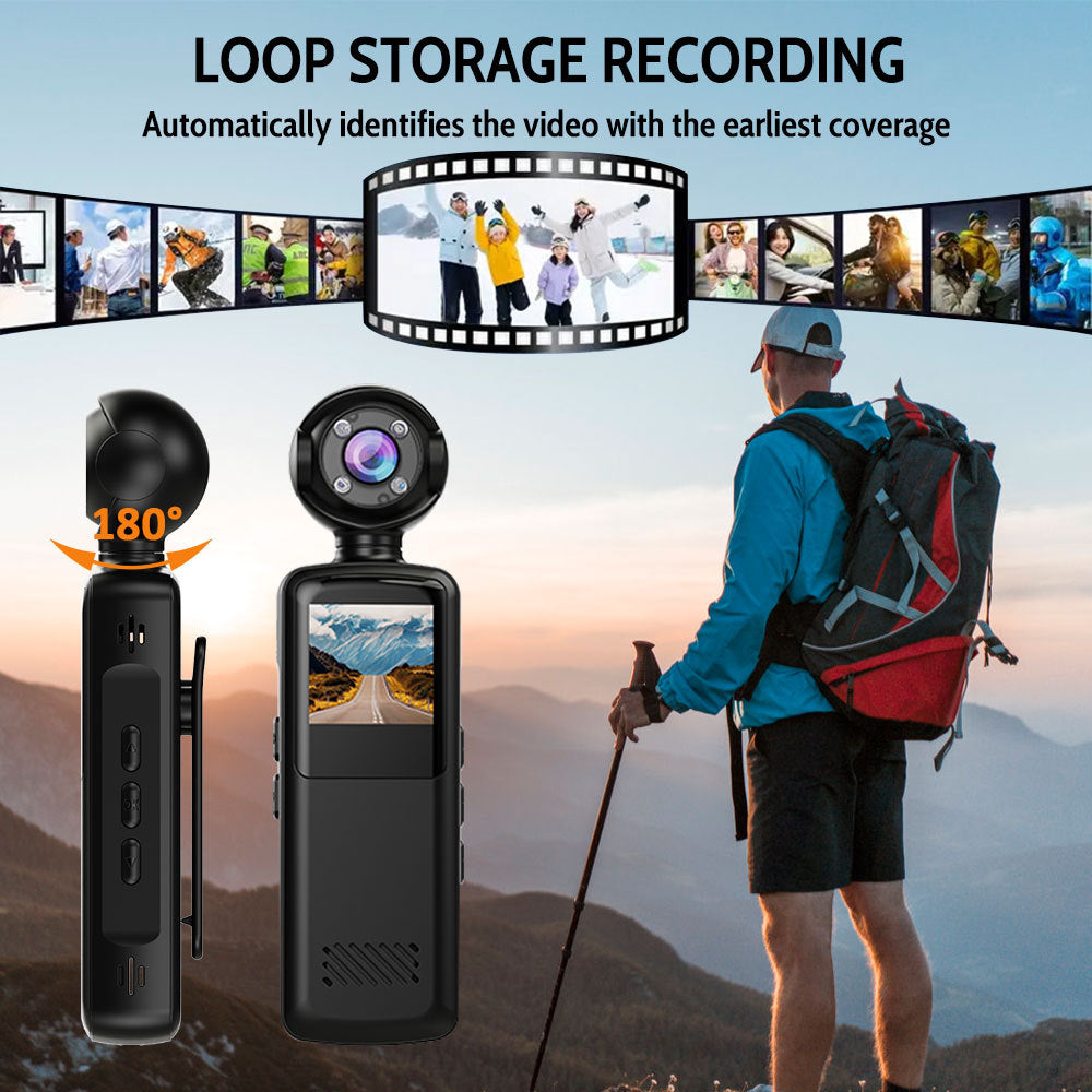 New high-definition handheld clip-on camera1080P Belt WIFI HD Law Enforcement Recorder Outdoor Sports Camera