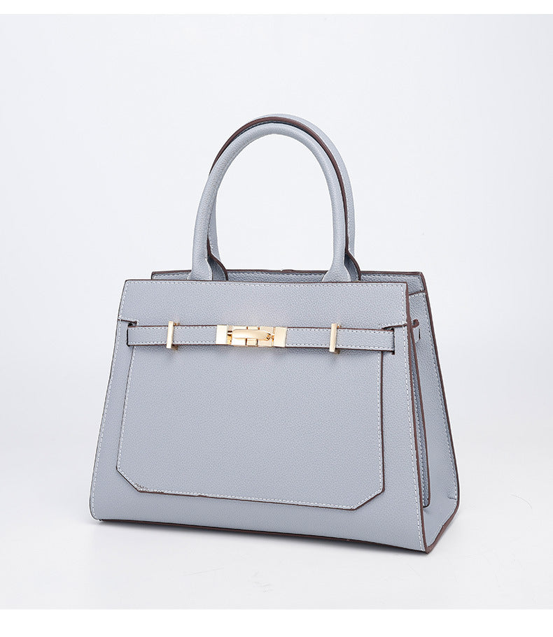 New Fashion Trendy Textured Kelly Bag for Women, Simple and Versatile European and American Style, Shoulder, Crossbody, and Handbag