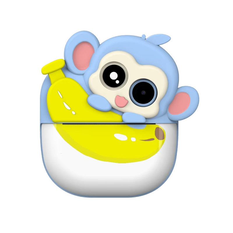 Hot-Selling Children's Camera Polaroid Banana Monkey Cartoon Cute Thermal Camera Ink-Free