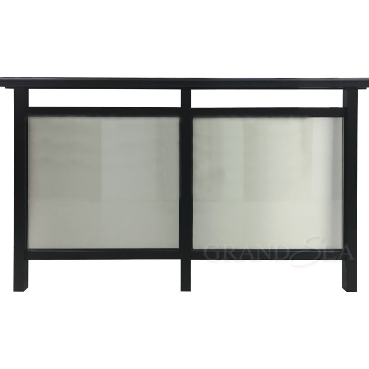 Factory Wholesale Price Matte Black Frame Stair Glass Railing Prices Design