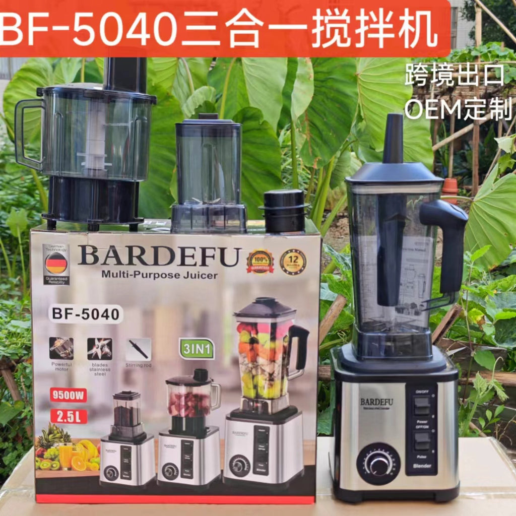 6in1blender Commercial Stainless Steel Blender Household Pure Copper Meat Grinder Ice Crusher Juicer Multi-Function