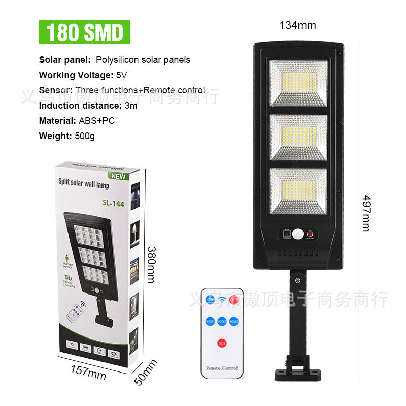 Outdoor Solar Lights LED Wall Lamp Human Body Induction Street Light Waterproof Garden Light Remote Control Courtyard Light Wall Lamp