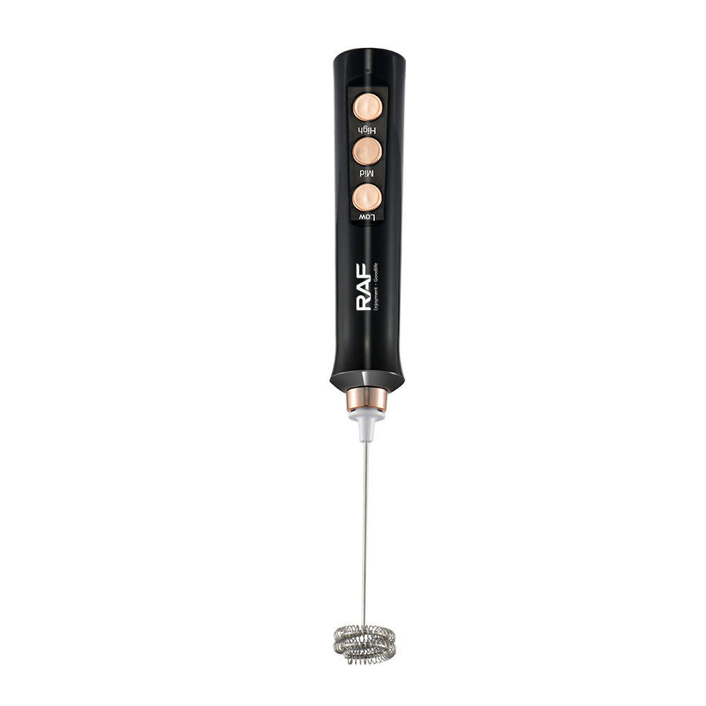 ＲＡＦCafe Milk Frother Egg Beater Household Electric Milk Frother Milk Stirrer 2-in-1