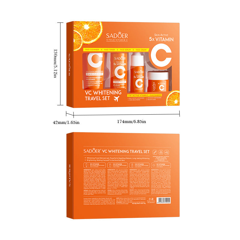 Five Dimensions in  C Whitening and Moisturizing Travel Size SADOER Cleansing and Moisturizing Set  Wholesale