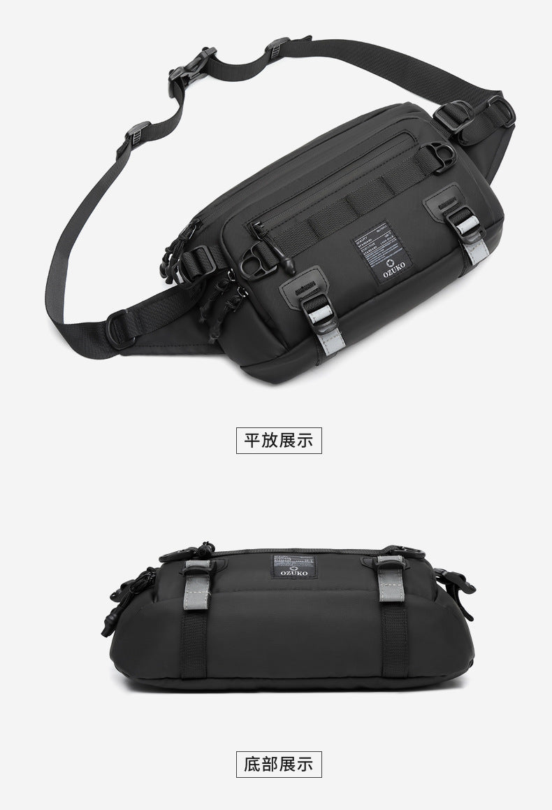 Men's Waist Bag Trendy Brand Crossbody Bag High-end Chest Bag Multi-functional Outdoor Portable Waterproof Men's Shoulder Bag