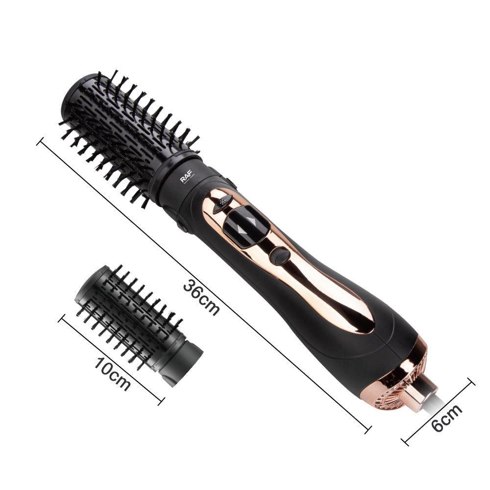 RAF EU Standard 2-in-1 Hot Air Brush Automatic Curling Iron Electric Hair Dryer Curling and Straightening Dual-use Hair Styling Tool