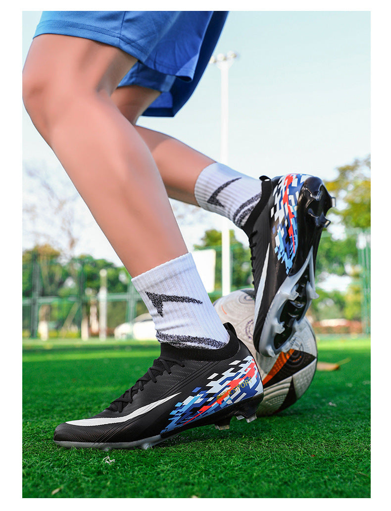 New Large Size Long Spike Football Shoes Low Top Youth Competition Training Student Football Sports Shoes
