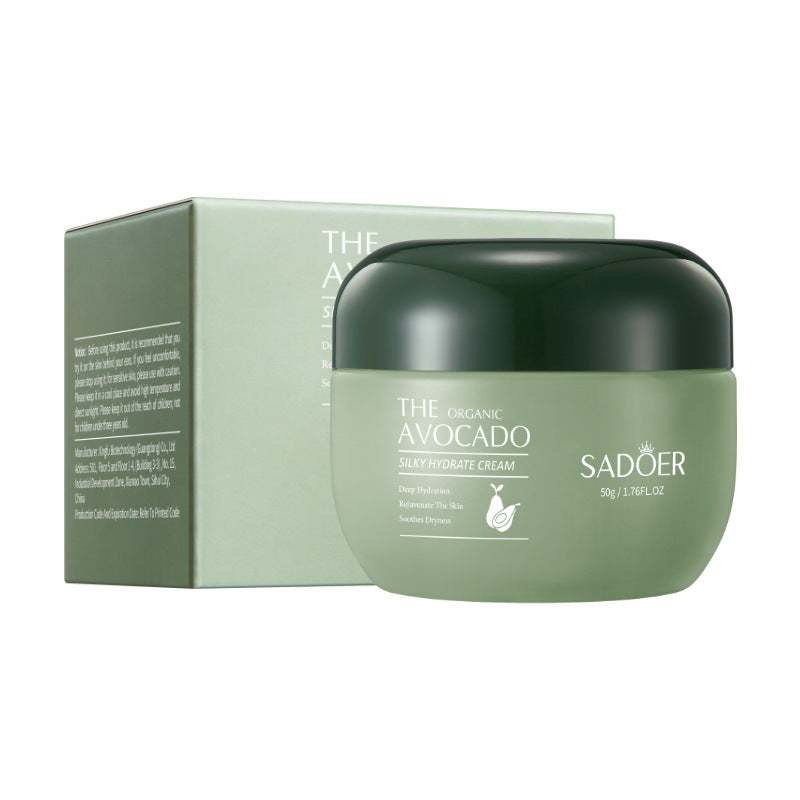 Avocado Face Cream SADOER Silky Hydrating Refreshing Non-Sticky Moisturizing Cream Cross-Border Wholesale
