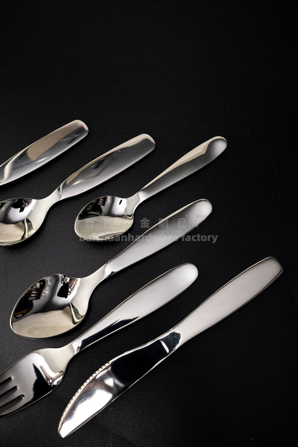 304Stainless Steel Knife Fork Spoon Children's Rice Spoon Household Baby Baby Food Spoon Fruit Fork Portable Tableware Set