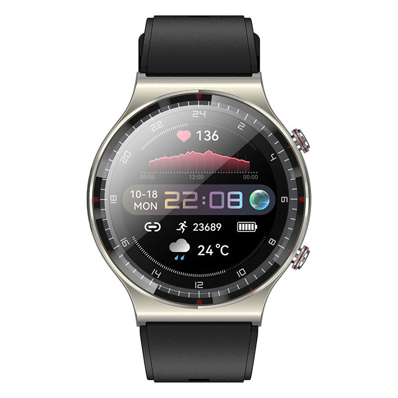 g08One-click Micro Health Check Smart Watch nfc Access Control Leather Electric Test Blood Sugar Uric Acid Detection Smart Watch Wholesale