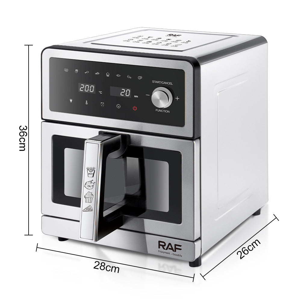 RAF European Standard Air fryer with visible smart touchscreen, oil-free R5398Multifunctional Household Deep Fryer10L