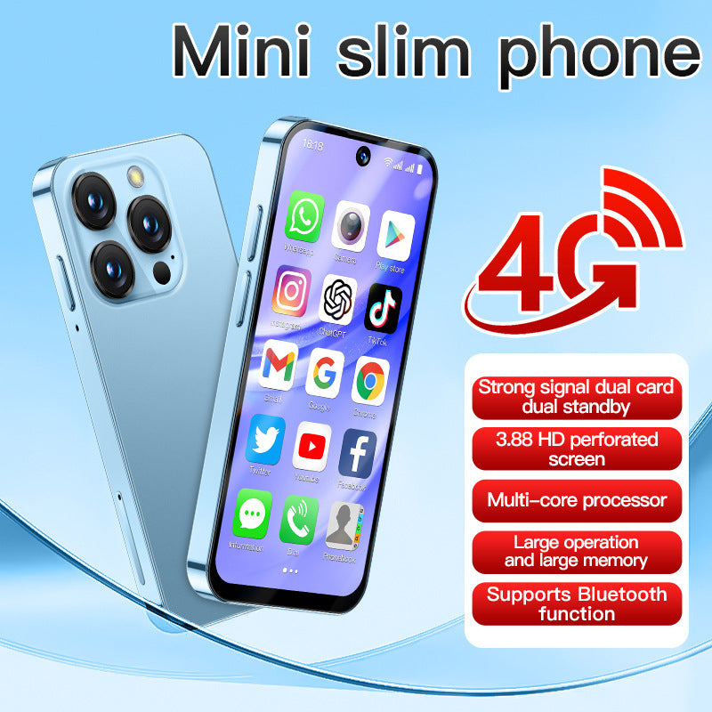 XS19pro Mini Phone Compact Quad-Core Perforated Screen3.88inch Android smartphone foreign language
