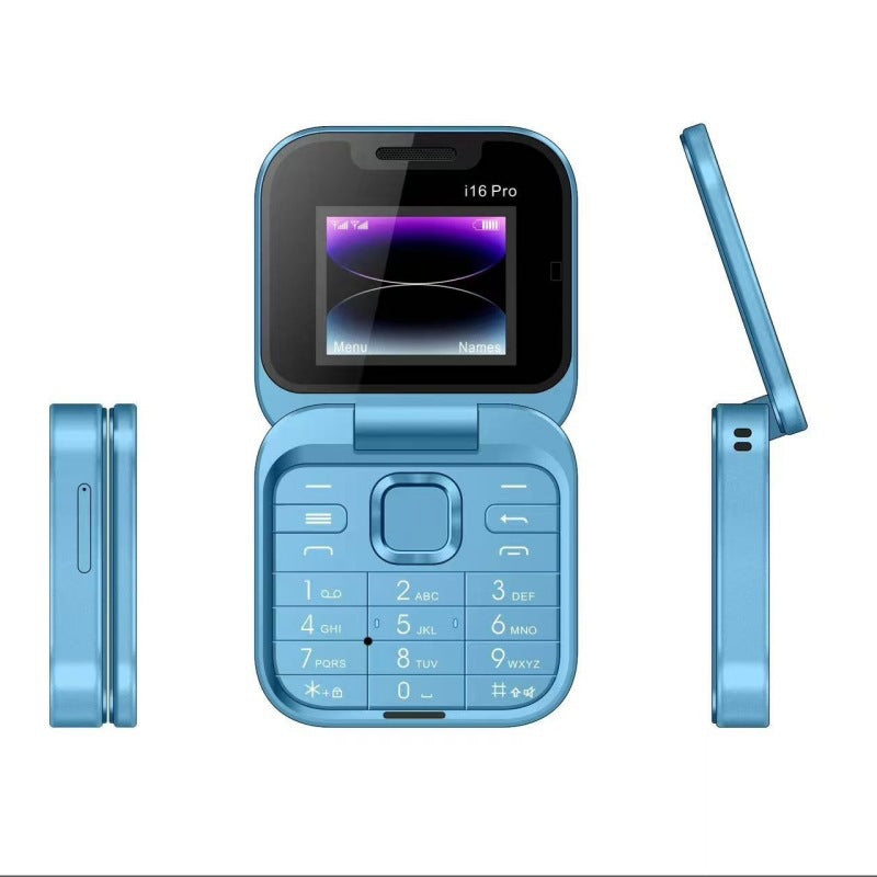 i16Pro Mobile Phone Foreign Language Folding Flip Button Phone Multi-Language