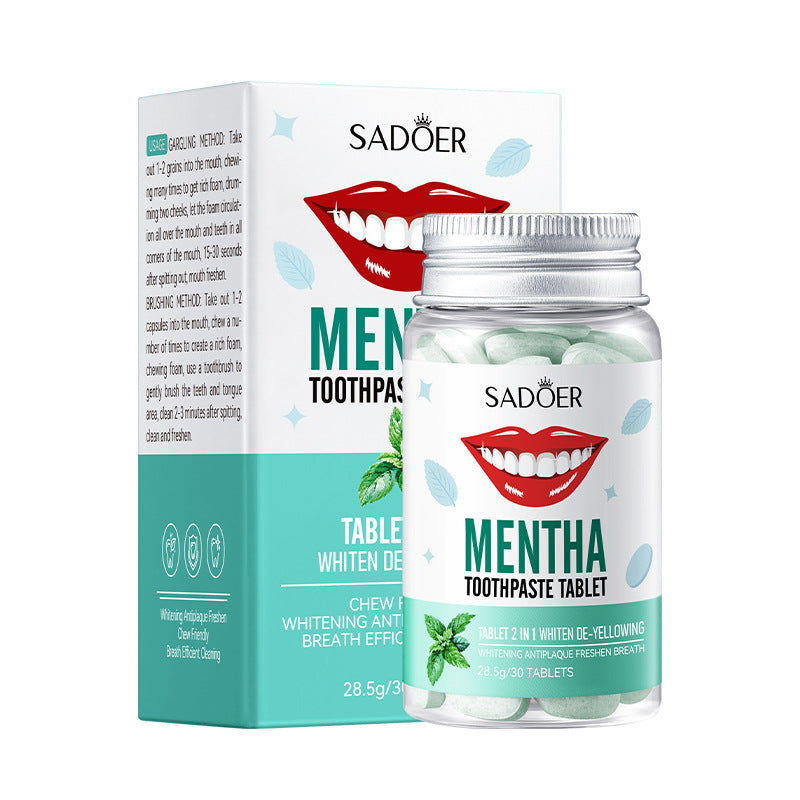 All-English Solid Toothpaste Series SADOER Sakura Whitening Anti-Yellowing Teeth Cleaning Toothpaste  Wholesale