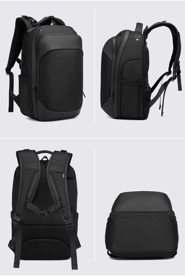 OZUKO Business Backpack for Men, Double Shoulder Laptop Bag, Waterproof, Large Capacity, Commuter School Bag, College Student Trendy Brand, High-End Feel