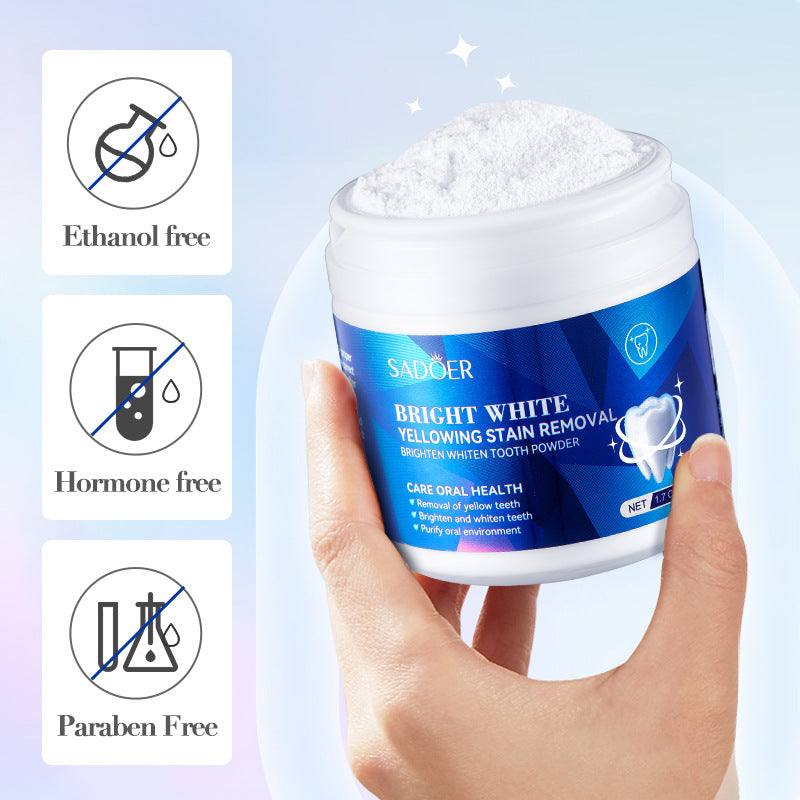 All English Tooth Powder50g SADOER Clean Tooth Stains, Care for Gums, Freshen Oral Care,  Foreign Trade Wholesale