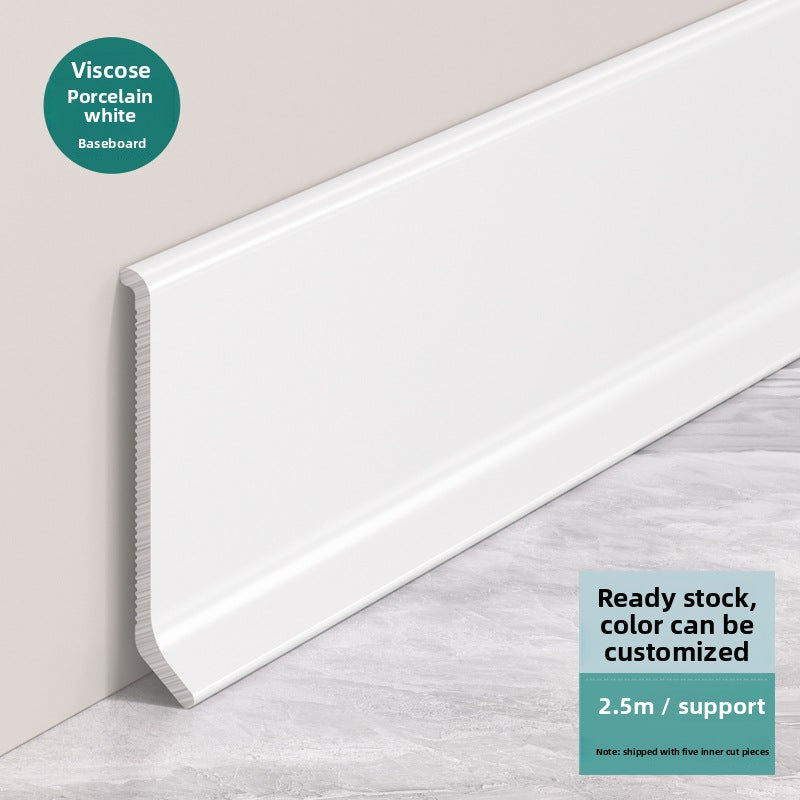 Aluminum alloy baseboard minimalist and ultra-thin4/6/8cm Self-adhesive, no-drill stainless steel metal baseboard wholesale