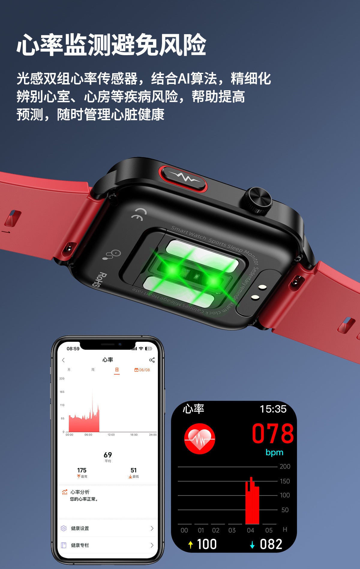 s11Air Pump Type Precision Blood Pressure Smart Watch ECG Monitoring s18Blood Pressure Smart Watch Can Be Connected APP