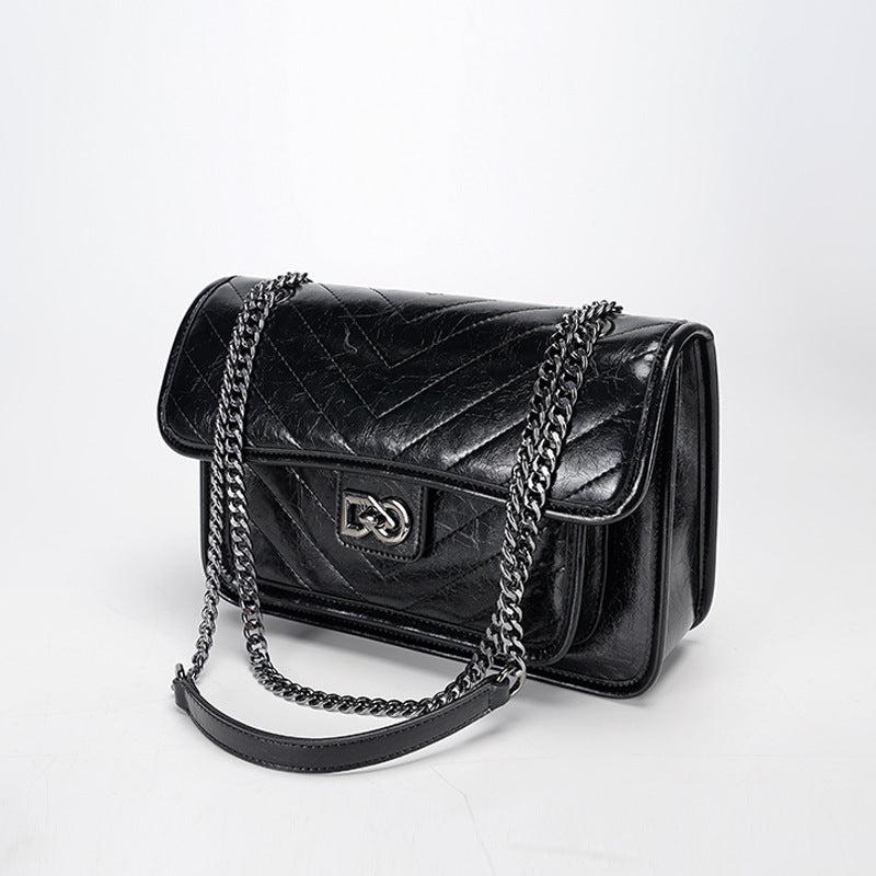 Chanel Style Quilted Chain Small Square Bag New Women's Single Shoulder Crossbody Bag Light Luxury Crossbody Bag Trendy Bohemian Bag
