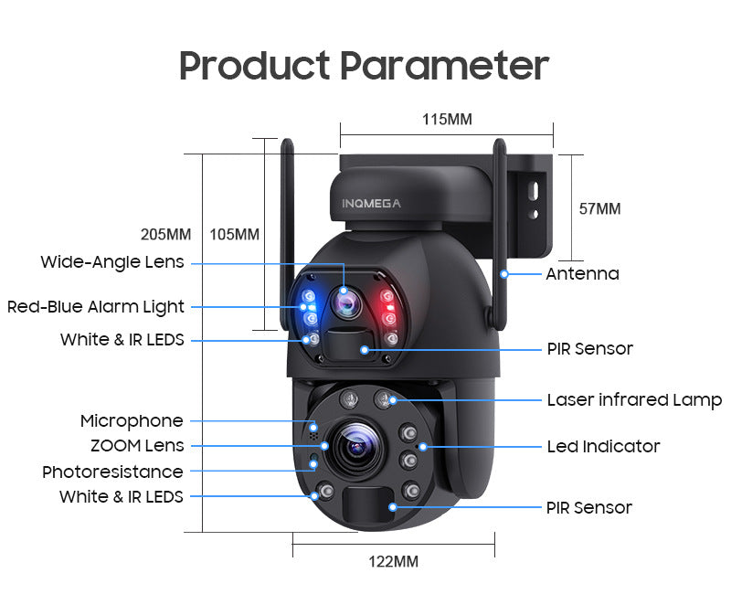 In-stock Solar Camera Dual Lens4G Outdoor HD Surveillance202x Zoom Camera Intelligent Surveillance