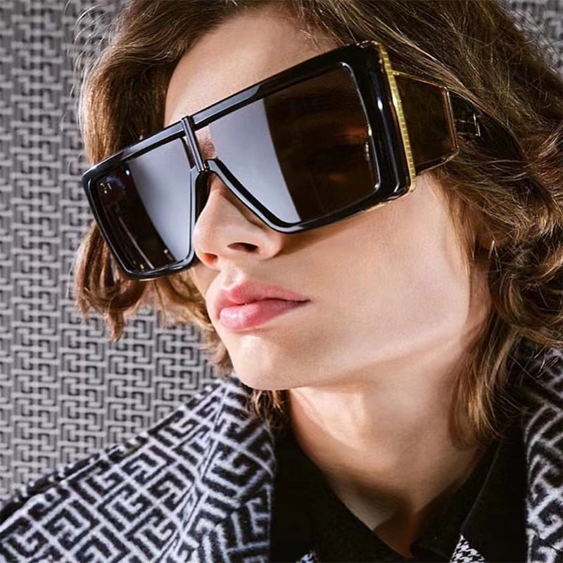 New Steampunk Style Sun Protection Sunglasses for Women, Full Coverage, Men's Trendy European and American Wholesale